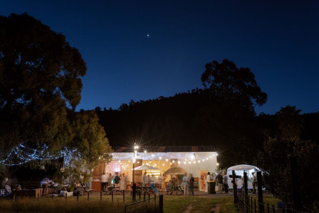 Opoutere Farmhouse at night